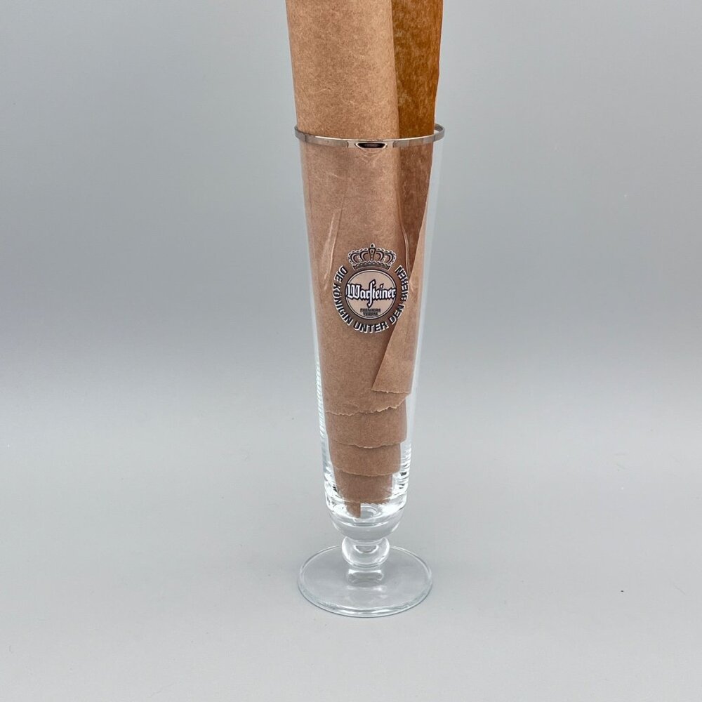 Warsteiner Die Konigin Unter Den Bieren Logo 9" Gold Rim 0,31L Beer Glass